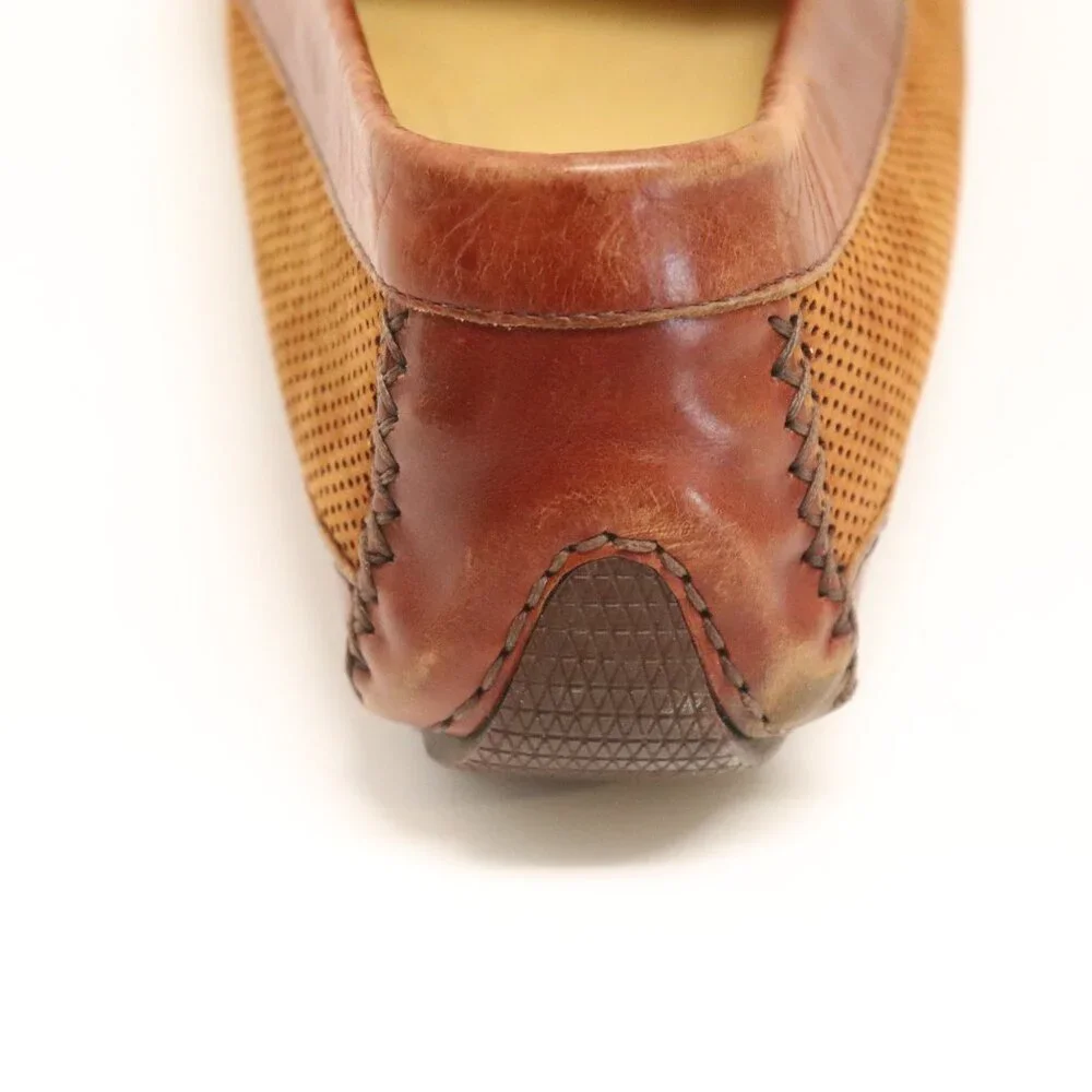 Moreschi Men's Brown Round Toe Slip On Driving Loafers Side 10 Made in Italy
